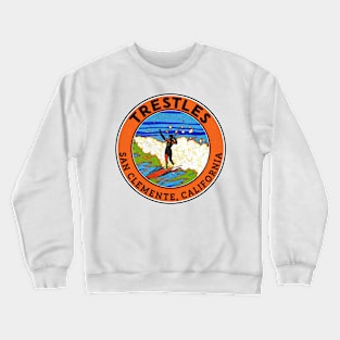 Surfing The Trestles San Clemente California Crewneck Sweatshirt